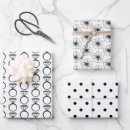 Search for white wedding wrapping paper Black and white
