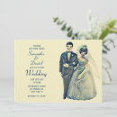Search for bride and groom cartoon invitations Retro