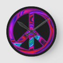 Search for peace sign clocks Psychedelic