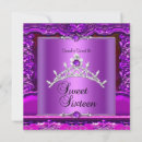Search for pink purple silver birthday invitations Girly