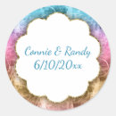 Search for purple and teal wedding stickers Elegant