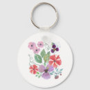 Search for watercolor flowers key rings Nature