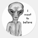 Search for believe aliens stickers Extraterrestrial