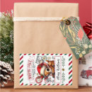 Search for christmas name tags stickers From santa