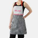 Search for best aunt aprons Black and white