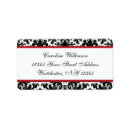 Search for black damask return address labels Pattern