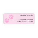 Search for pawprint return address labels Dog