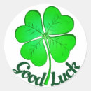 Search for good luck shamrock stickers Green