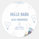 Search for baby shower train stickers Blue