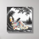Search for black white woman canvas prints Girl