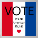 Search for voting art Red white and blue
