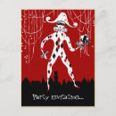 Search for vintage masquerade ball invitations Harlequin