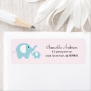 Search for baby elephants return address labels Elephant baby shower