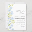 Search for love in bloom invitations Blue