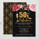 Search for women 50th birthday invitations Flowers