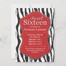 Search for red zebra birthday invitations Pattern