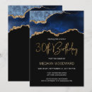 Search for blue gold 30th birthday invitations Thirty