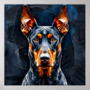 Search for doberman painting posters Dobie