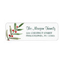 Search for berries return address labels Poinsettia
