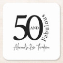 Search for 50th birthday party coasters Fifty and fabulous