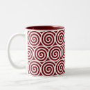 Search for maroon and white mugs Red