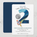 Search for two the moon party invitations Blue