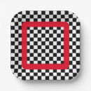 Search for black and white checkerboard plates Retro