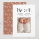 Search for twin birth announcement cards Minimal