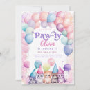 Search for pawty birthday invitations Pink