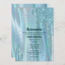 Search for aqua quinceanera invitations Diamonds