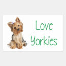 Search for terrier rectangle stickers Yorkie