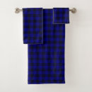 Search for blue and black bath towels Tartan