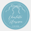 Search for ribbon wedding stickers Blue