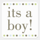 Search for baby boy birth announcement stickers Polka dot