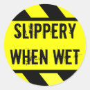 Search for yellow caution sign stickers Danger