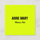 Search for black and yellow business cards Makeup artist