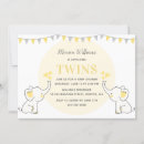 Search for twin elephant baby shower invitations Neutral