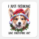Search for corgi christmas stickers Pembroke welsh corgi