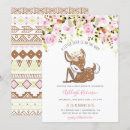 Search for tribal baby shower invitations Watercolor flowers