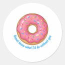 Search for food pun stickers Doughnut