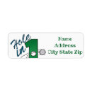 Search for golfer return address labels Hole in one