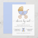 Search for carriage baby boy shower invitations Retro