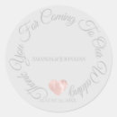 Search for thank you for coming wedding stickers Birthday