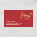 Search for retired business cards Retiring
