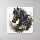 Search for black horse canvas prints Equestrian