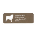Search for pug dog return address labels Animals