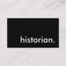 Search for historian business cards History