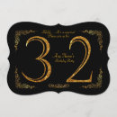 Search for 32nd birthday invitations Black