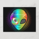 Search for alien head postcards Aliens
