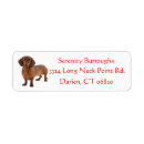 Search for red dachshund return address labels Dog